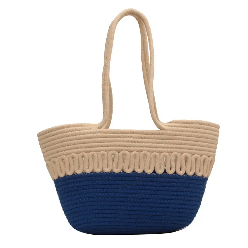 Hollow Cotton Woven Shoulder Bag for Women - Image 4