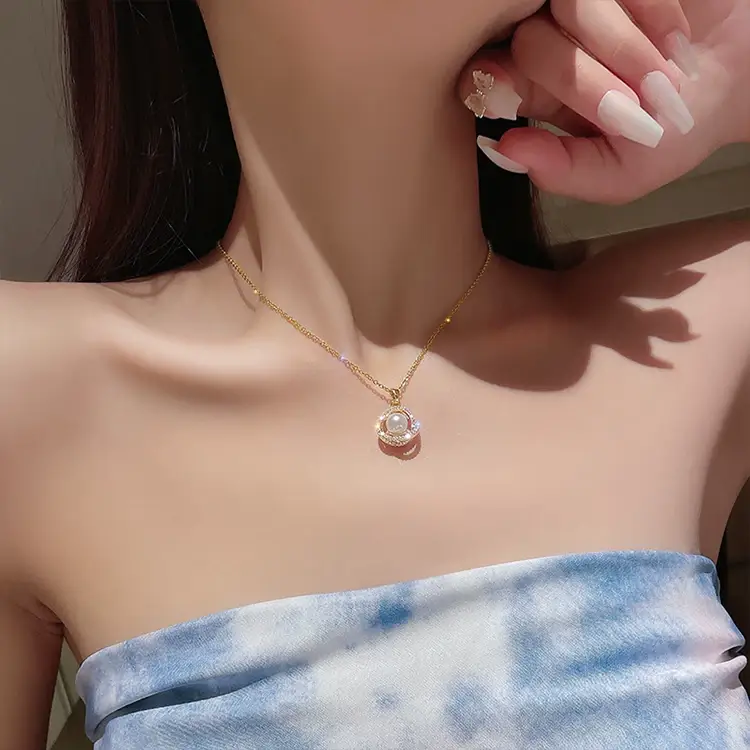 Gold Pearl Pendant Necklace for Women — feature 10
