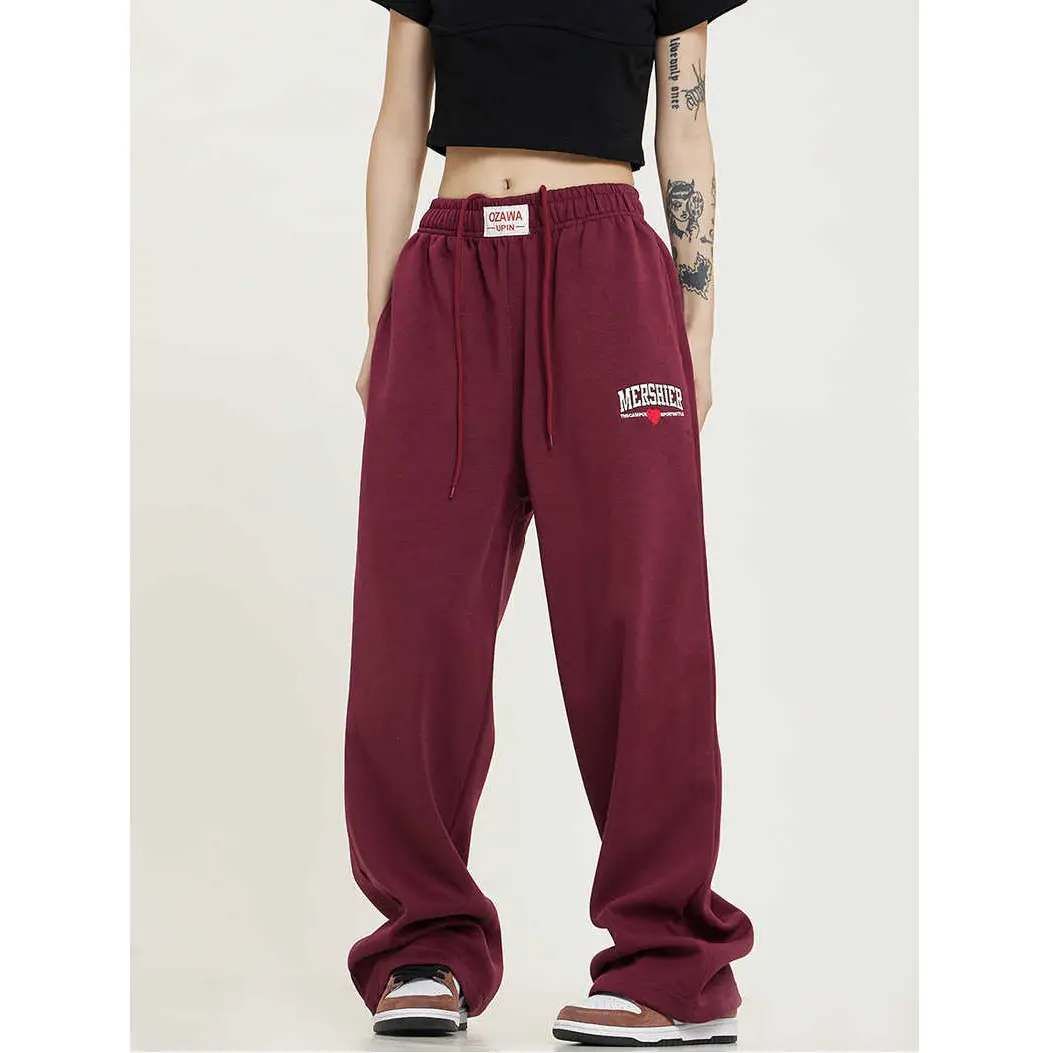 Women White High Waist Loose Sports Pants 2024 - Image 3