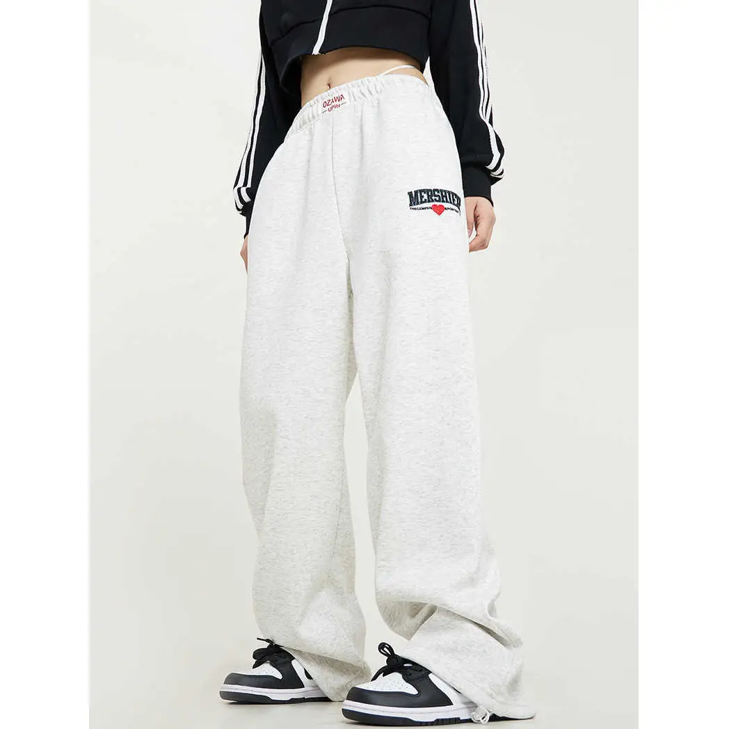 Women White High Waist Loose Sports Pants 2024 - Image 5