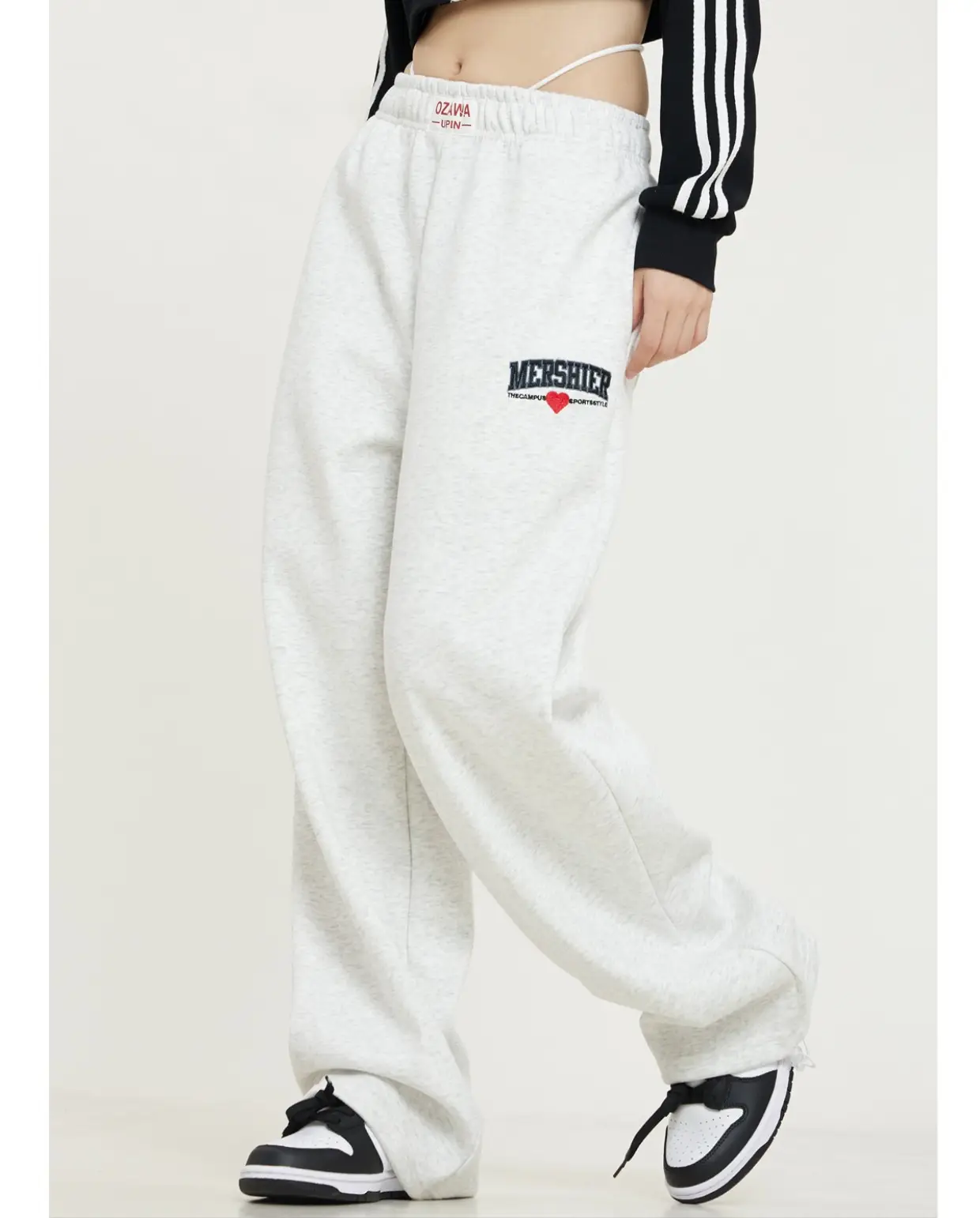 Women White High Waist Loose Sports Pants 2024 — feature 10