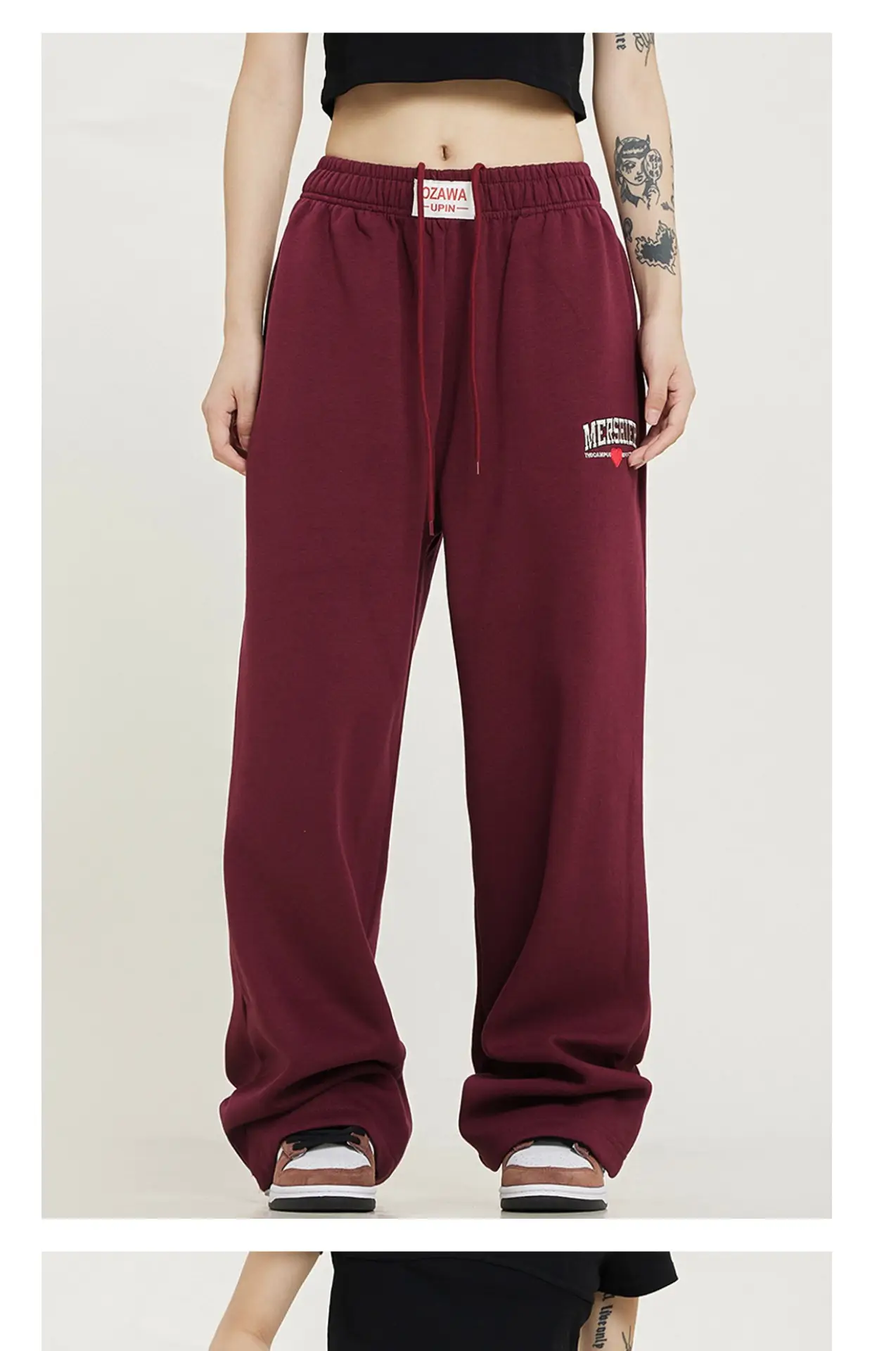 Women White High Waist Loose Sports Pants 2024 — feature 4