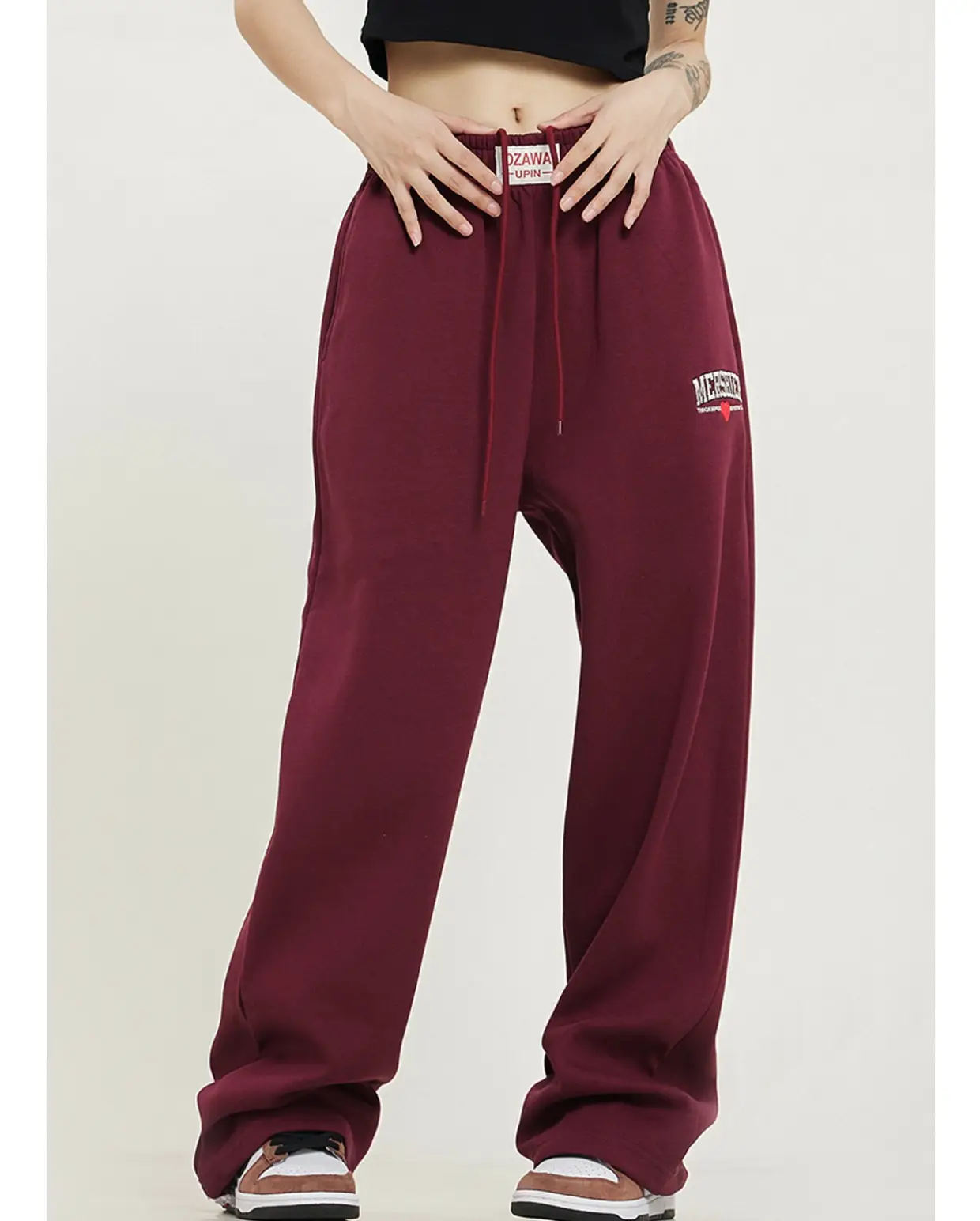 Women White High Waist Loose Sports Pants 2024 — feature 5