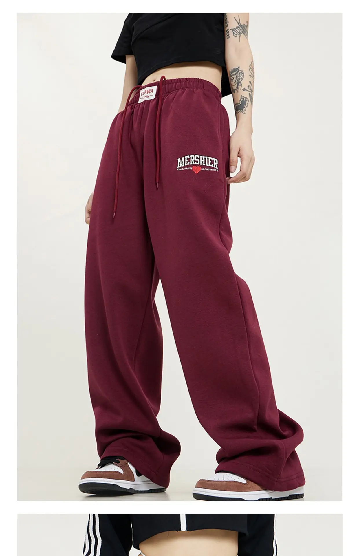 Women White High Waist Loose Sports Pants 2024 — feature 6