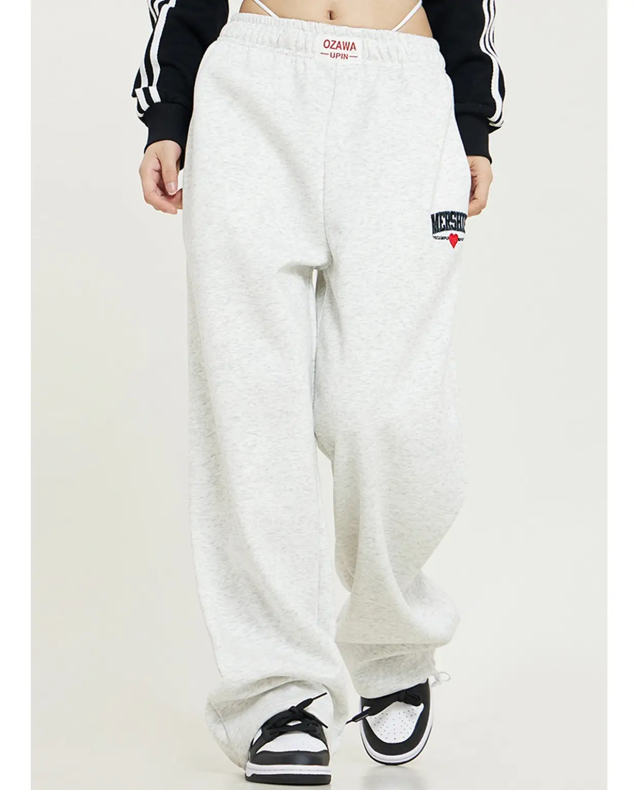 Women White High Waist Loose Sports Pants 2024 — feature 7