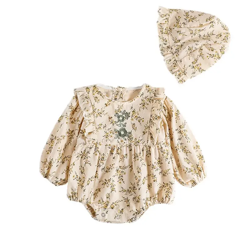 Baby Floral Jumpsuit Set Spring Autumn Western Style - Image 5