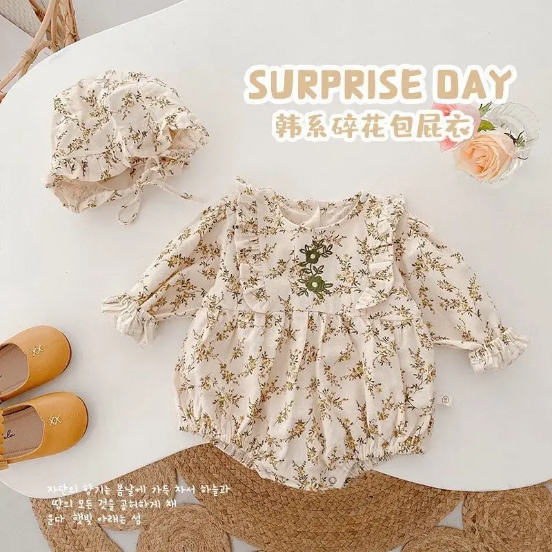 Baby Floral Jumpsuit Set Spring Autumn Western Style — feature 3