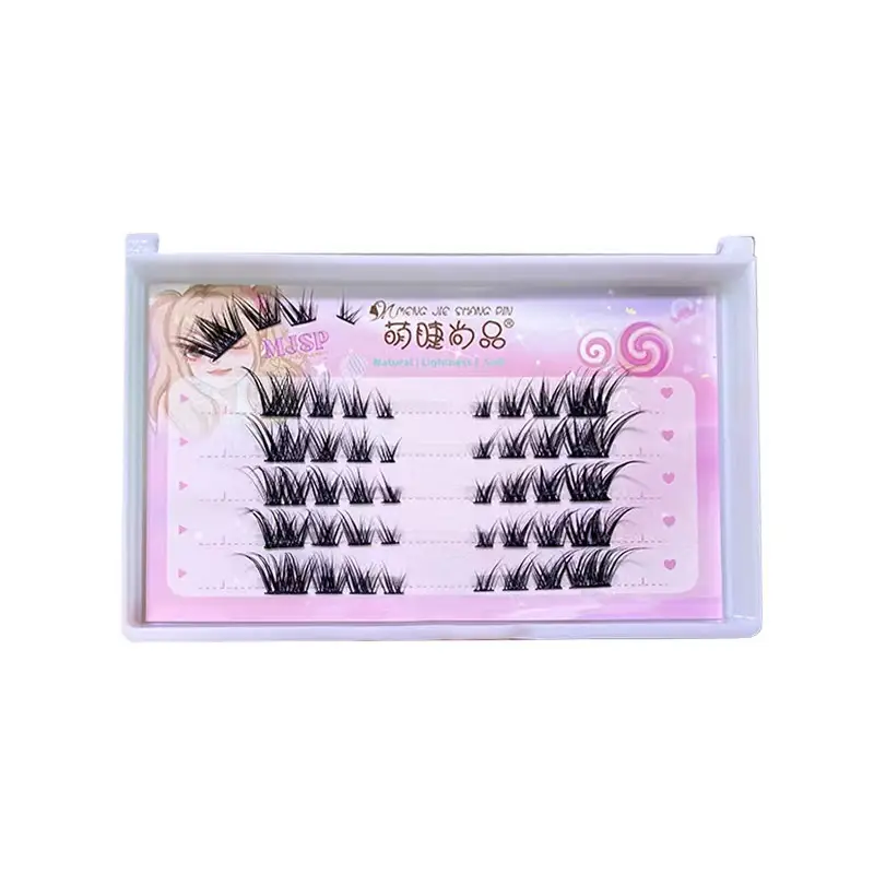 Black False Eyelashes for Women European American Messy Single Cluster - Image 5
