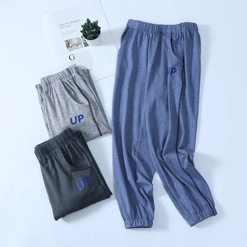 Children's Spring Sweatpants Blue Gray Black Middle Large