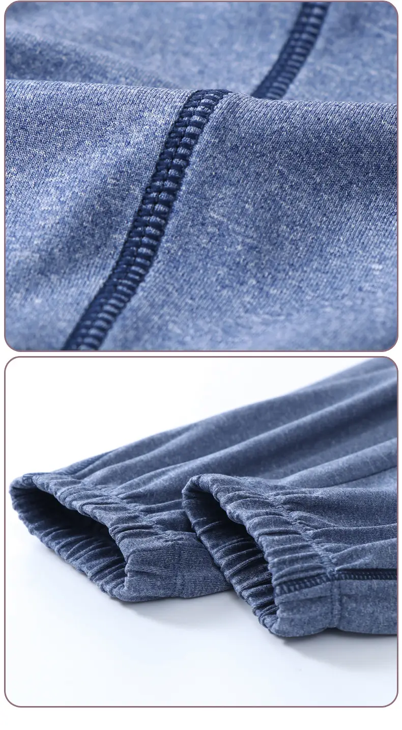 Children's Spring Sweatpants Blue Gray Black Middle Large — feature 14