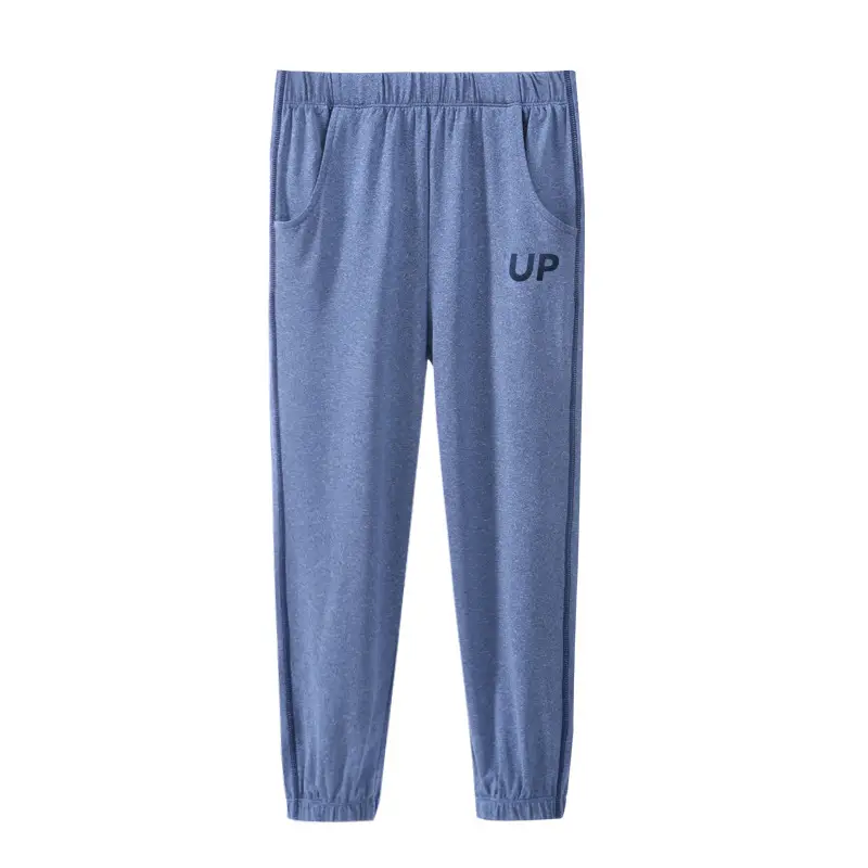 Children's Spring Sweatpants Blue Gray Black Middle Large