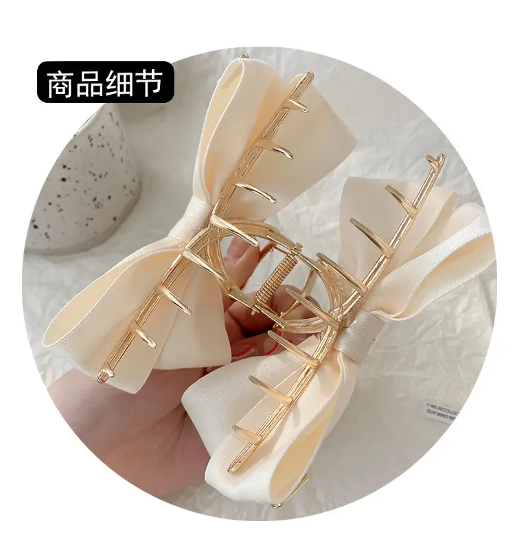 White Deer Bow Hair Clip Updo for Women — feature 12