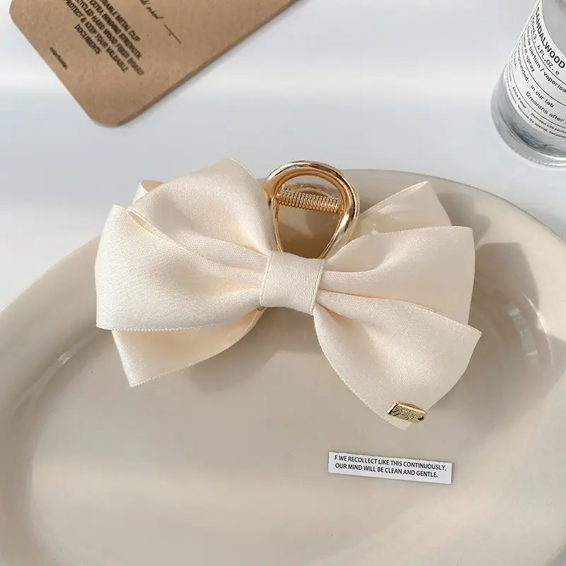 White Deer Bow Hair Clip Updo for Women - Image 2