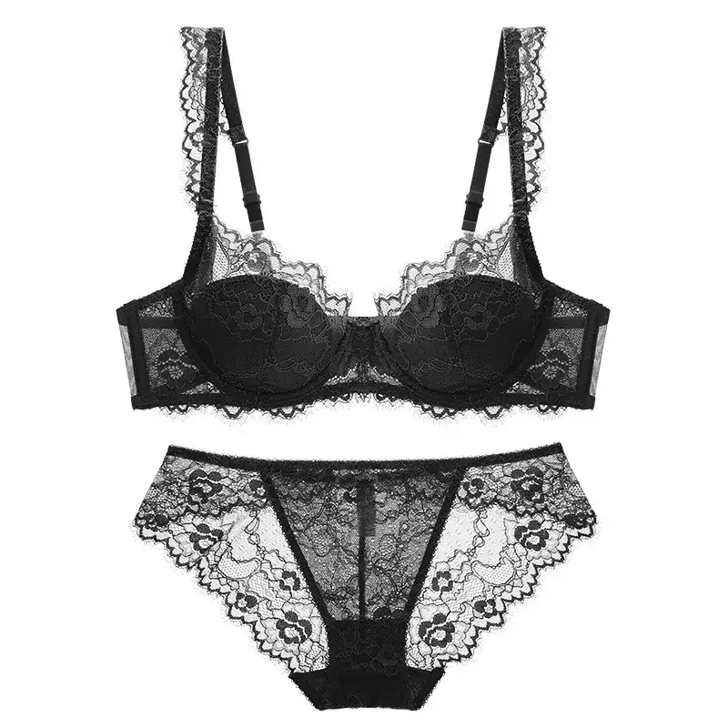 Lace Crossbody Bra Set for Women Summer