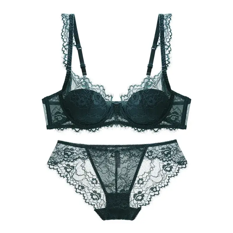 Lace Crossbody Bra Set for Women Summer