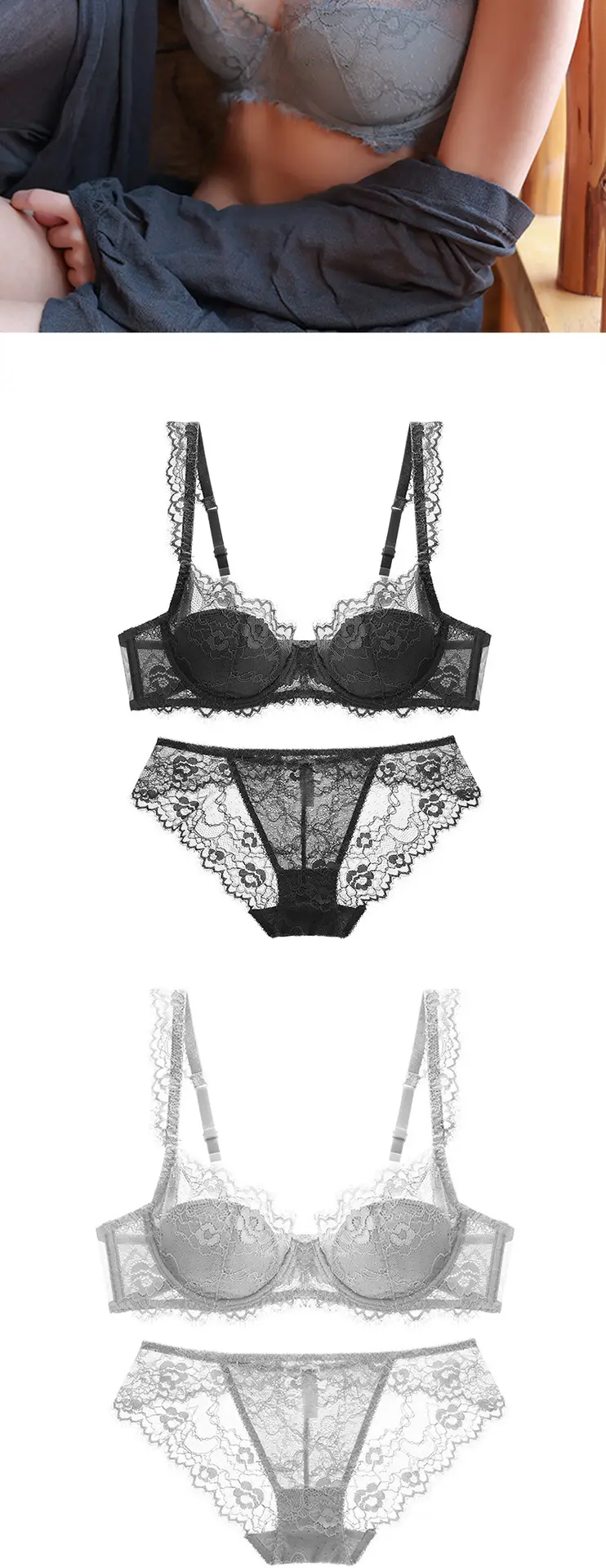 Lace Crossbody Bra Set for Women Summer — feature 25