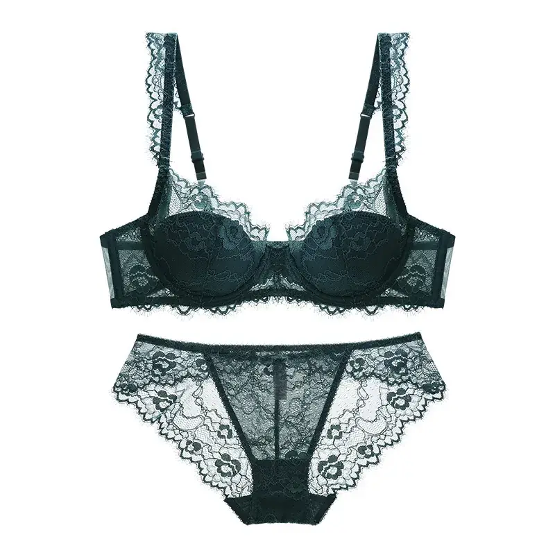 Lace Crossbody Bra Set for Women Summer