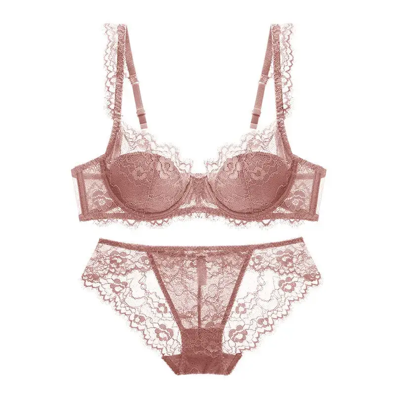 Lace Crossbody Bra Set for Women Summer