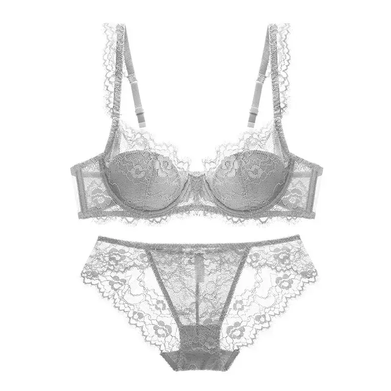 Lace Crossbody Bra Set for Women Summer