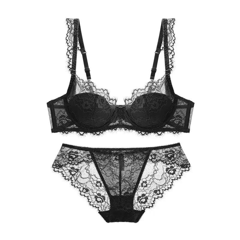 Lace Crossbody Bra Set for Women Summer
