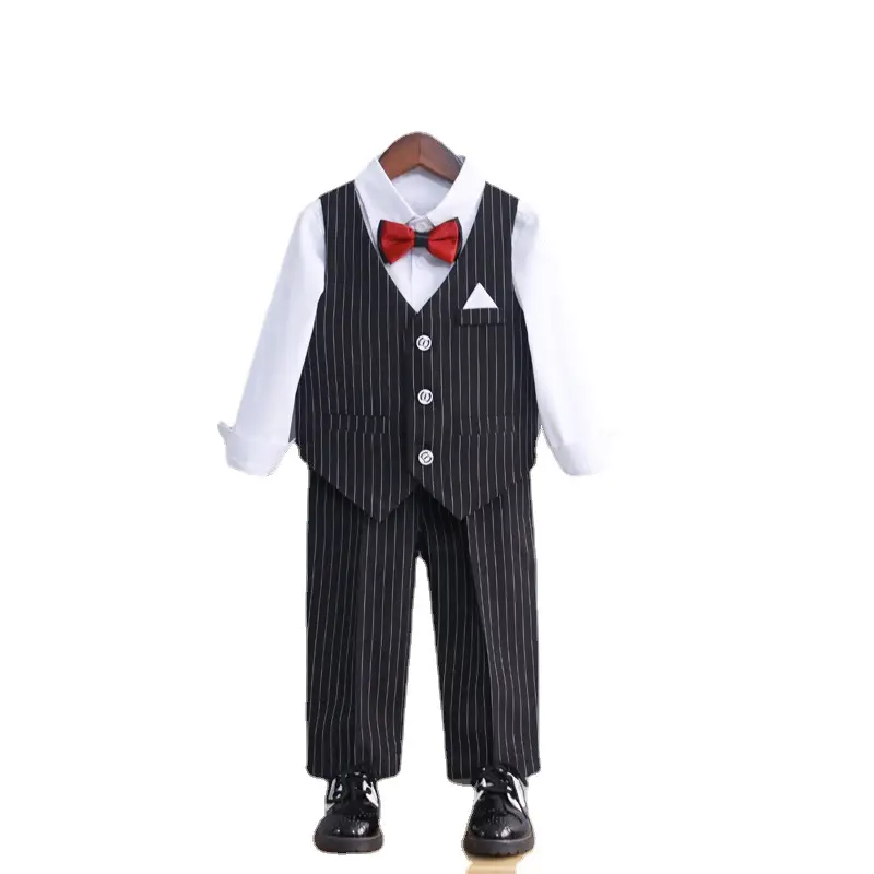 Boys Striped Vest Suit Spring Summer New Student Dress - Image 9