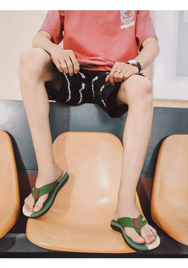 Men's Black & Gray Casual Sandals with Logo — feature 2