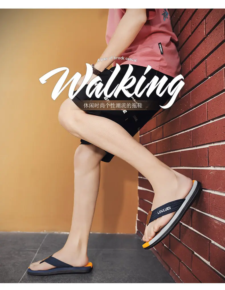 Men's Black & Gray Casual Sandals with Logo — feature 5