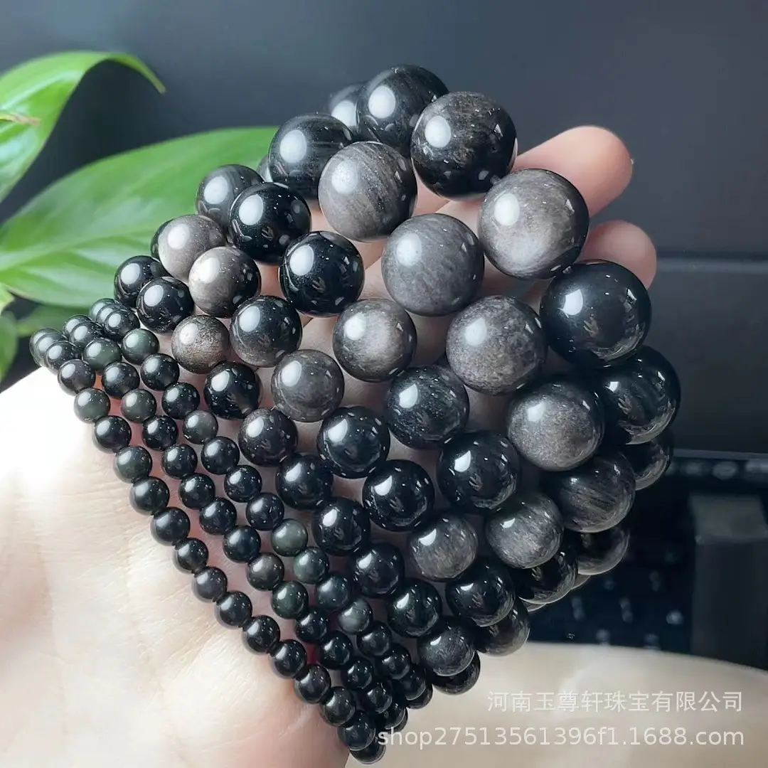 Black Obsidian Bracelet for Men Women Wholesale - Image 2