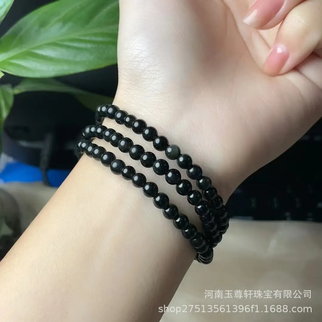 Black Obsidian Bracelet for Men Women Wholesale - Image 3