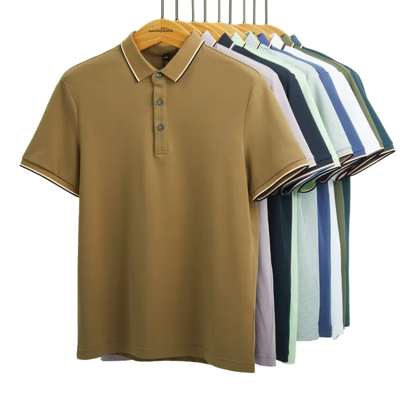 Men Navy Polo Shirt with Brand Tag