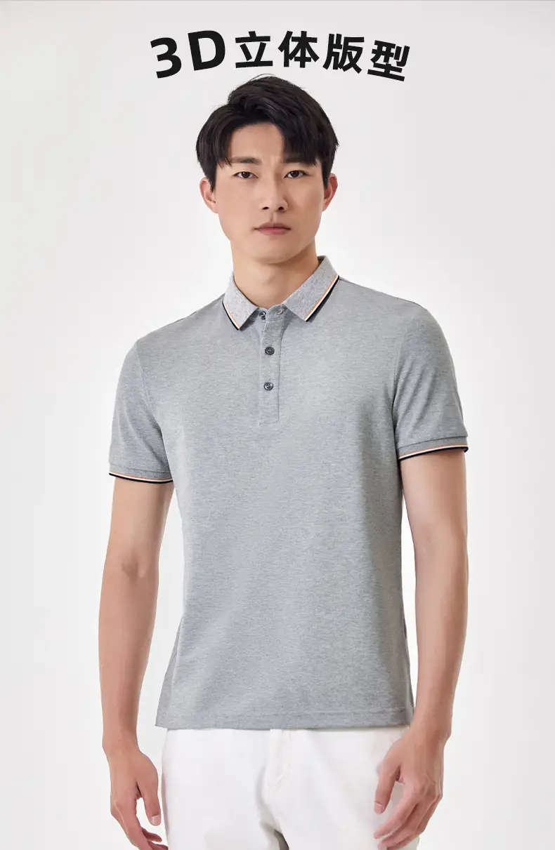 Men Navy Polo Shirt with Brand Tag — feature 6