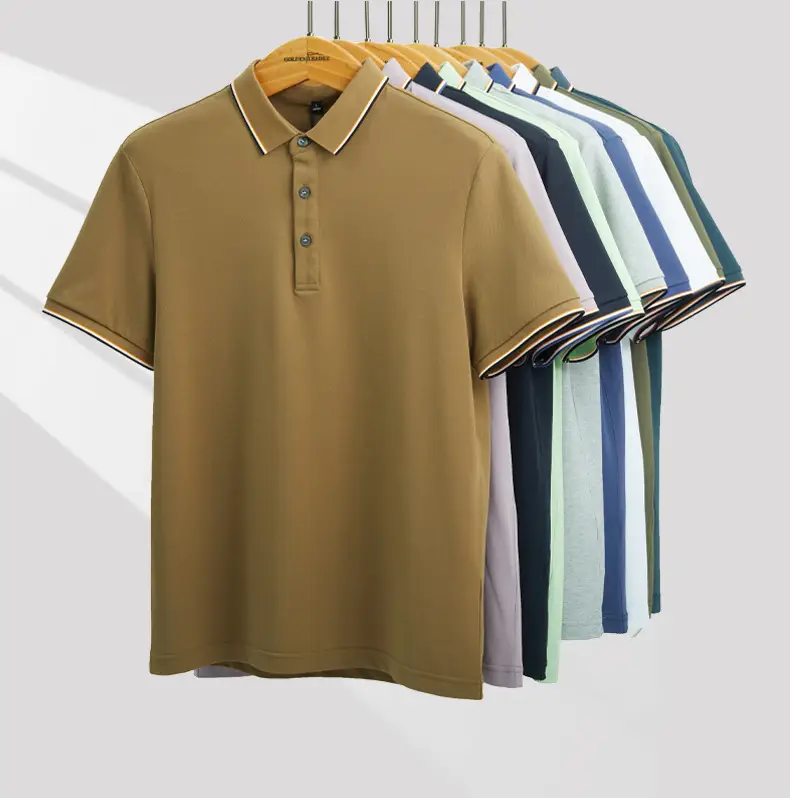 Men Navy Polo Shirt with Brand Tag — feature 7