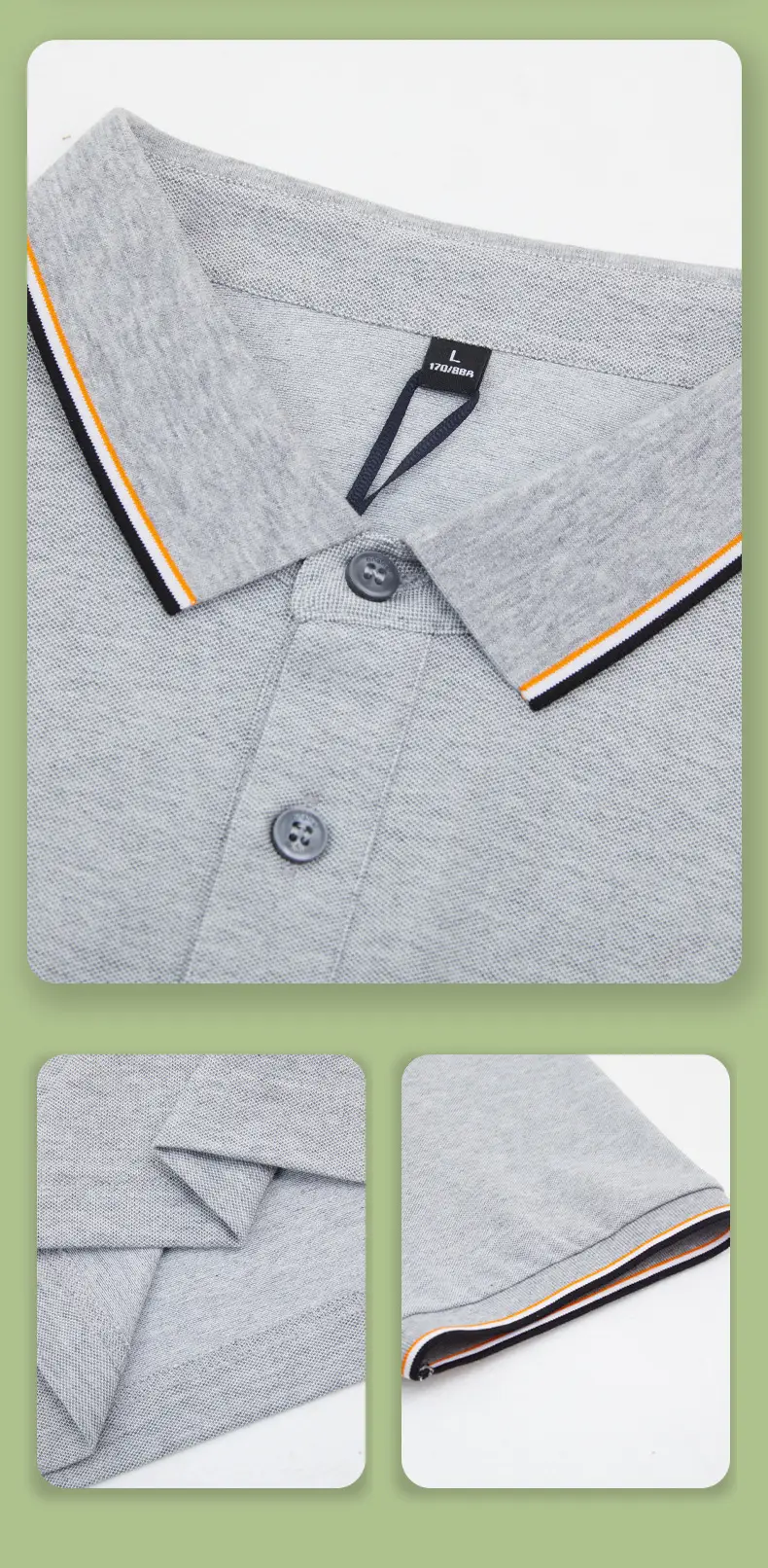 Men Navy Polo Shirt with Brand Tag — feature 9
