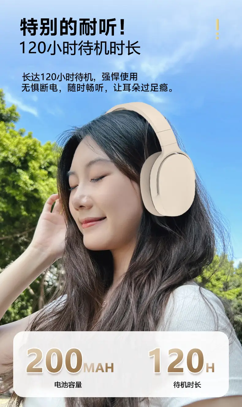 Wireless Bluetooth Headset Ultra Long Battery White β feature 8