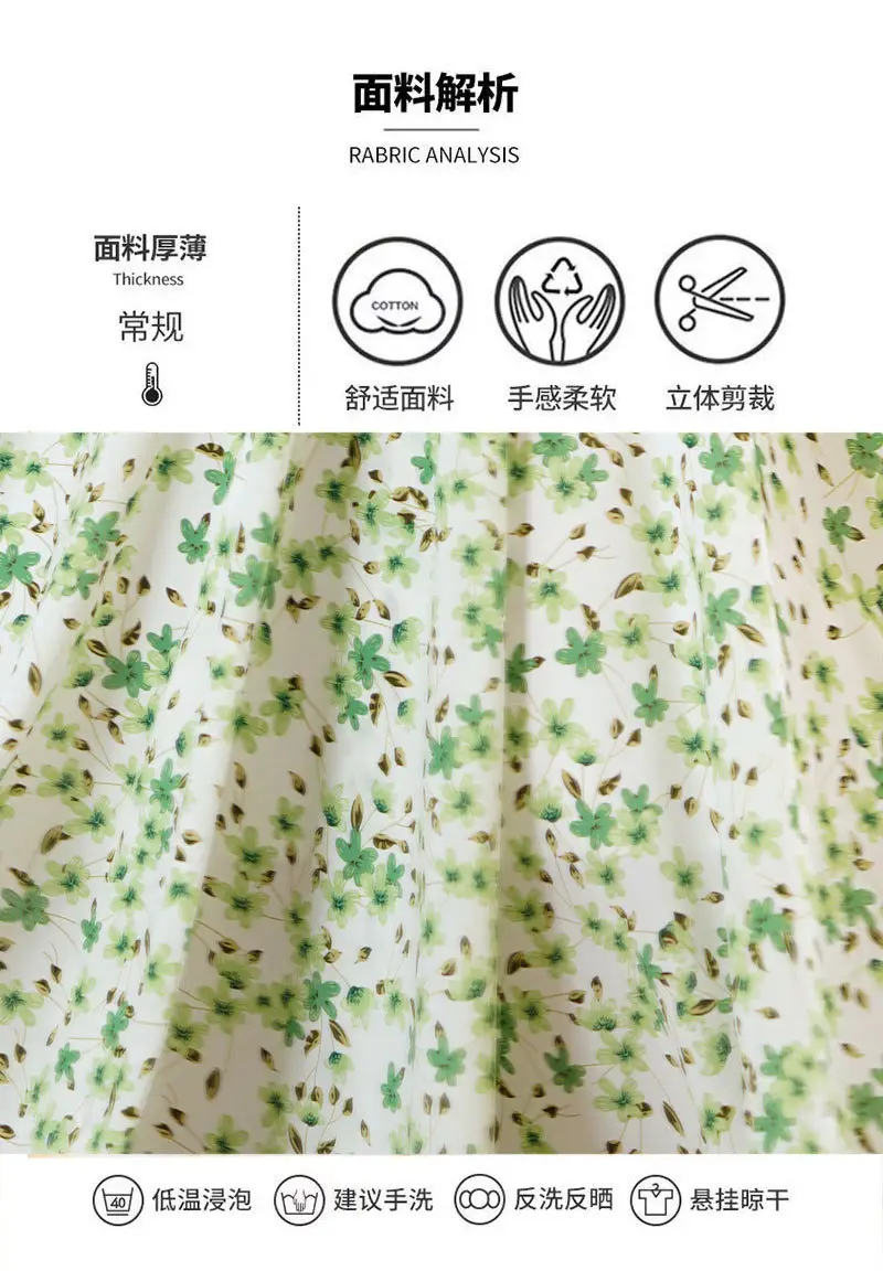 Girls Floral Chiffon Dress Summer Short Sleeve — feature 6