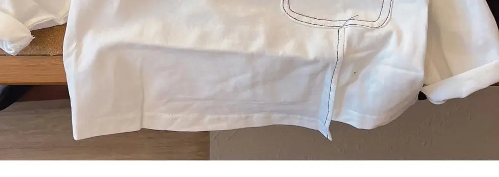 Boys Long Sleeve T-Shirt Olive White Black Cotton Round Neck — feature 25