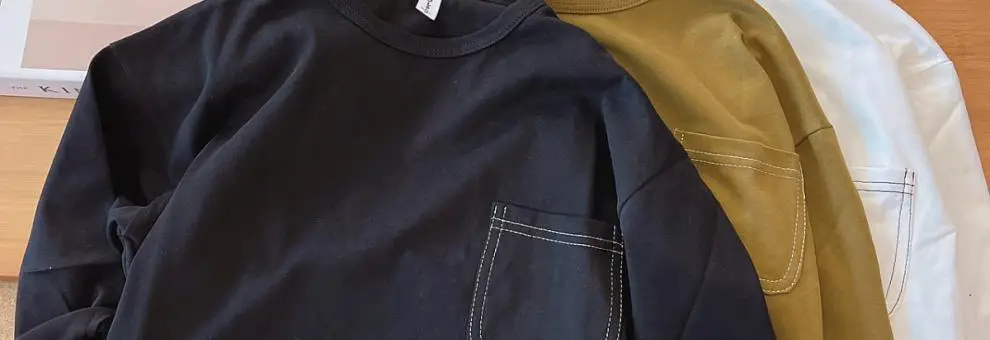 Boys Long Sleeve T-Shirt Olive White Black Cotton Round Neck — feature 3