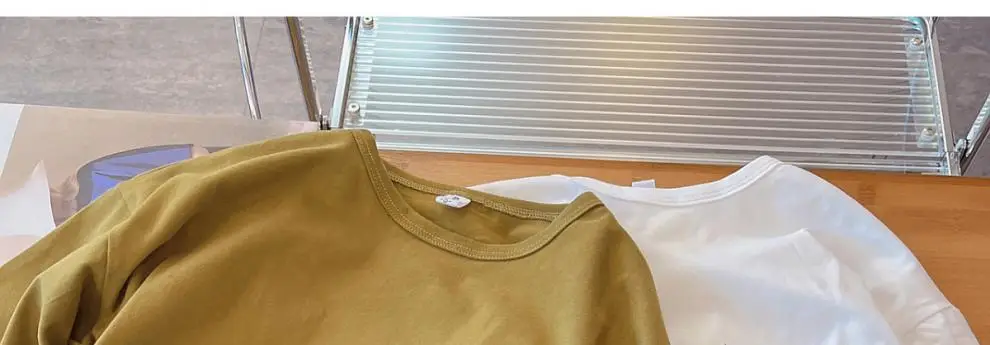 Boys Long Sleeve T-Shirt Olive White Black Cotton Round Neck — feature 5
