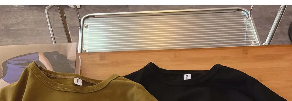 Boys Long Sleeve T-Shirt Olive White Black Cotton Round Neck — feature 8