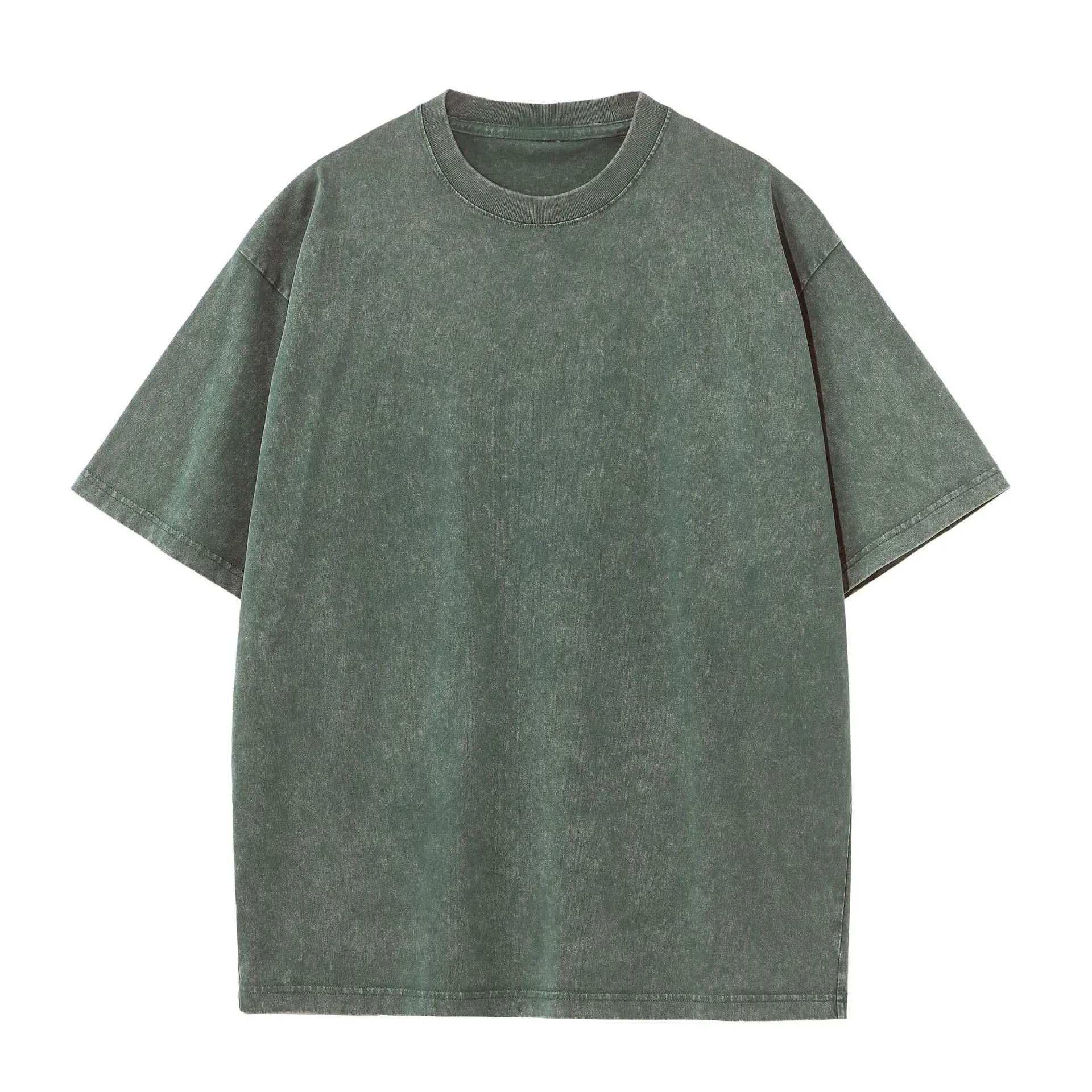 Green Distressed Cotton Shorts with Drawstring - Image 10