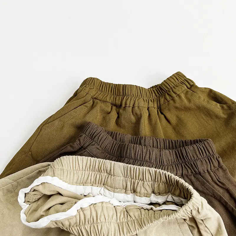 Kids Cotton Shorts Olive Green 2026 Summer - Image 22