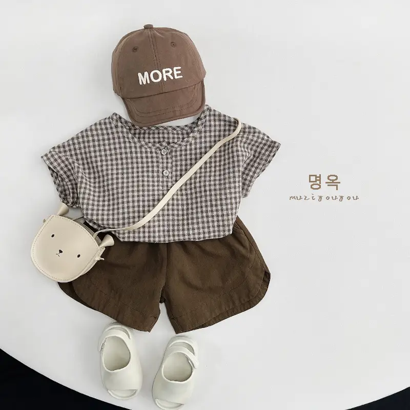 Kids Cotton Shorts Olive Green 2026 Summer — feature 23