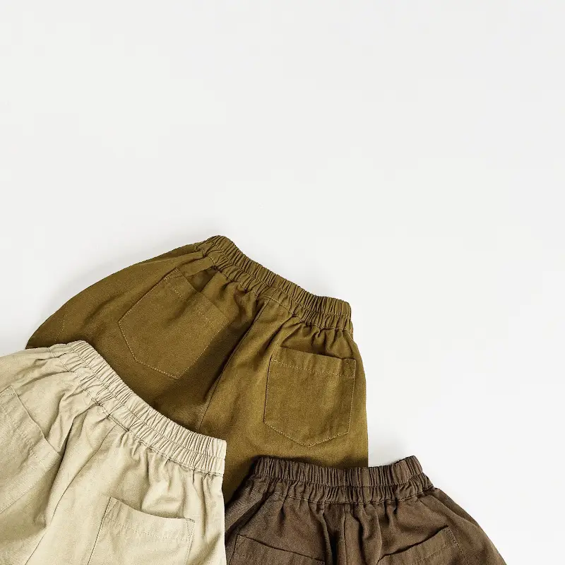 Kids Cotton Shorts Olive Green 2026 Summer — feature 29