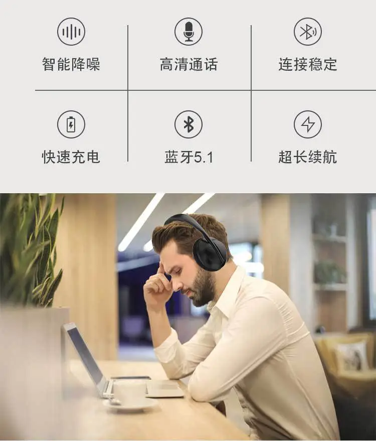 Pink Wireless Bluetooth Headset with Super Long Battery β feature 4