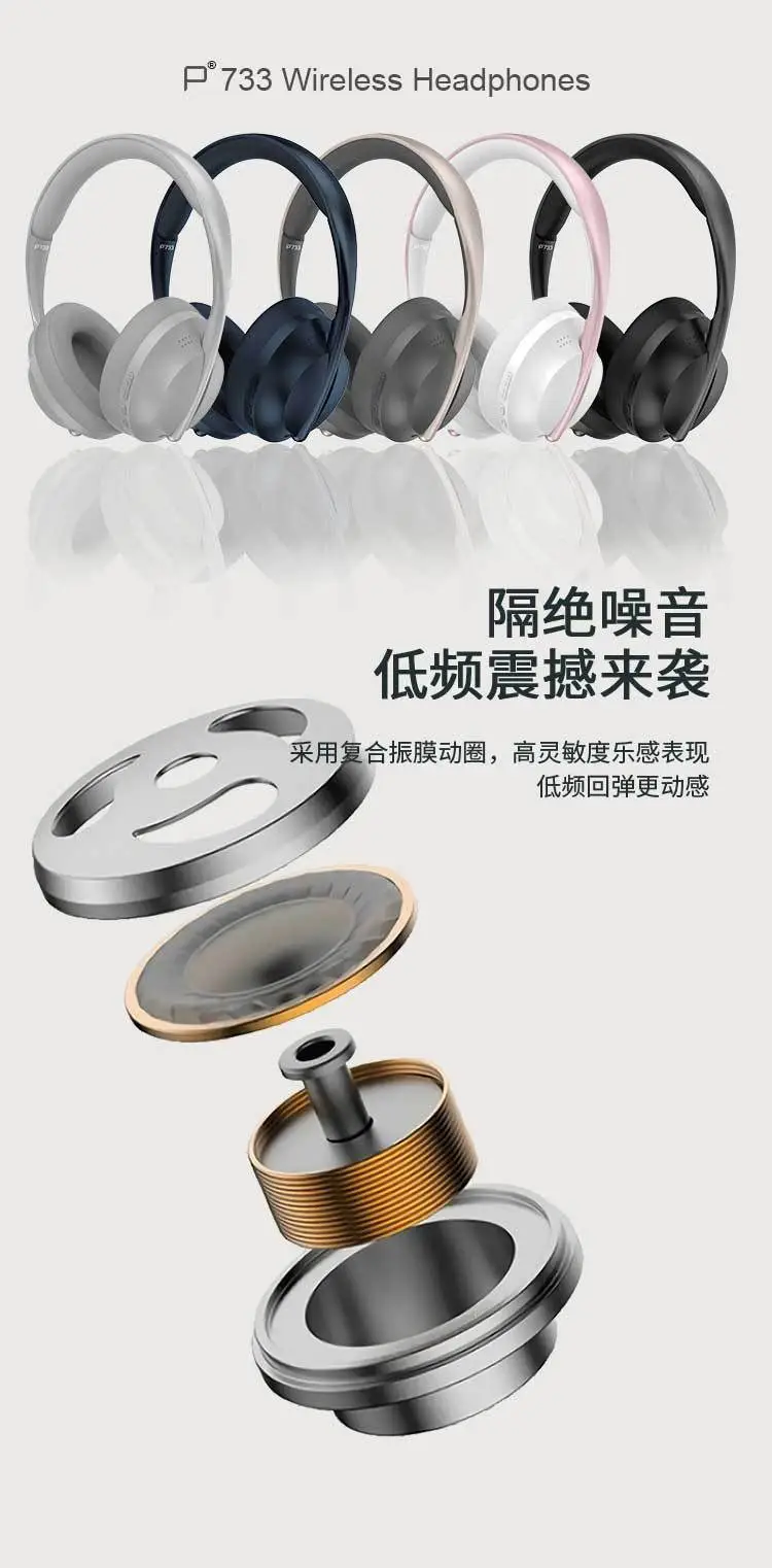 Pink Wireless Bluetooth Headset with Super Long Battery β feature 5