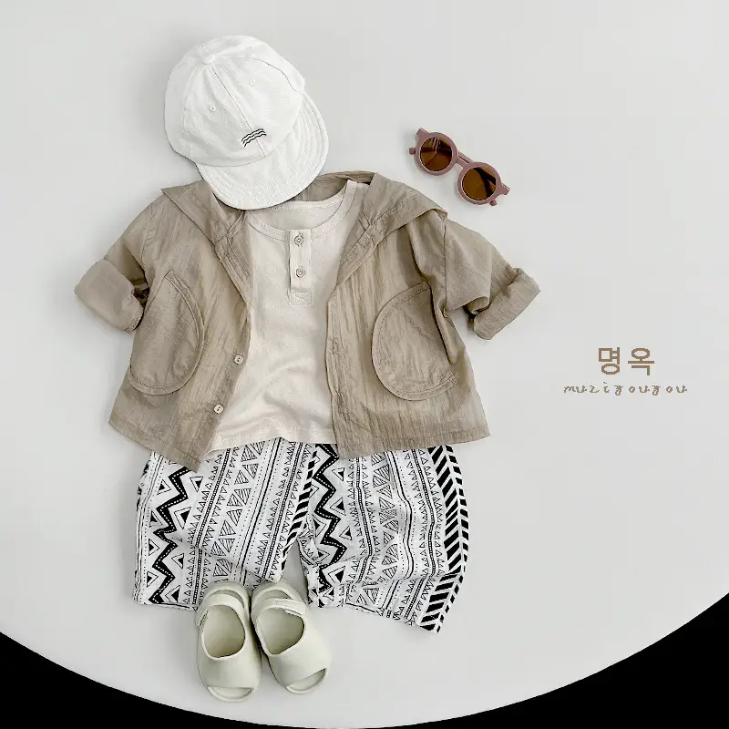 Kids Sleeveless T-Shirt Grey 2026 Summer Korean Style - Image 8