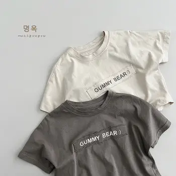 Kids Sleeveless T-Shirt Grey 2026 Summer Korean Style — feature 11