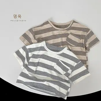Kids Sleeveless T-Shirt Grey 2026 Summer Korean Style — feature 12