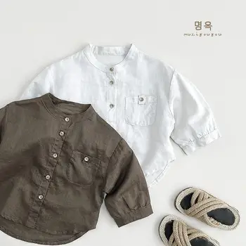 Kids Sleeveless T-Shirt Grey 2026 Summer Korean Style — feature 14