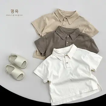 Kids Sleeveless T-Shirt Grey 2026 Summer Korean Style — feature 7